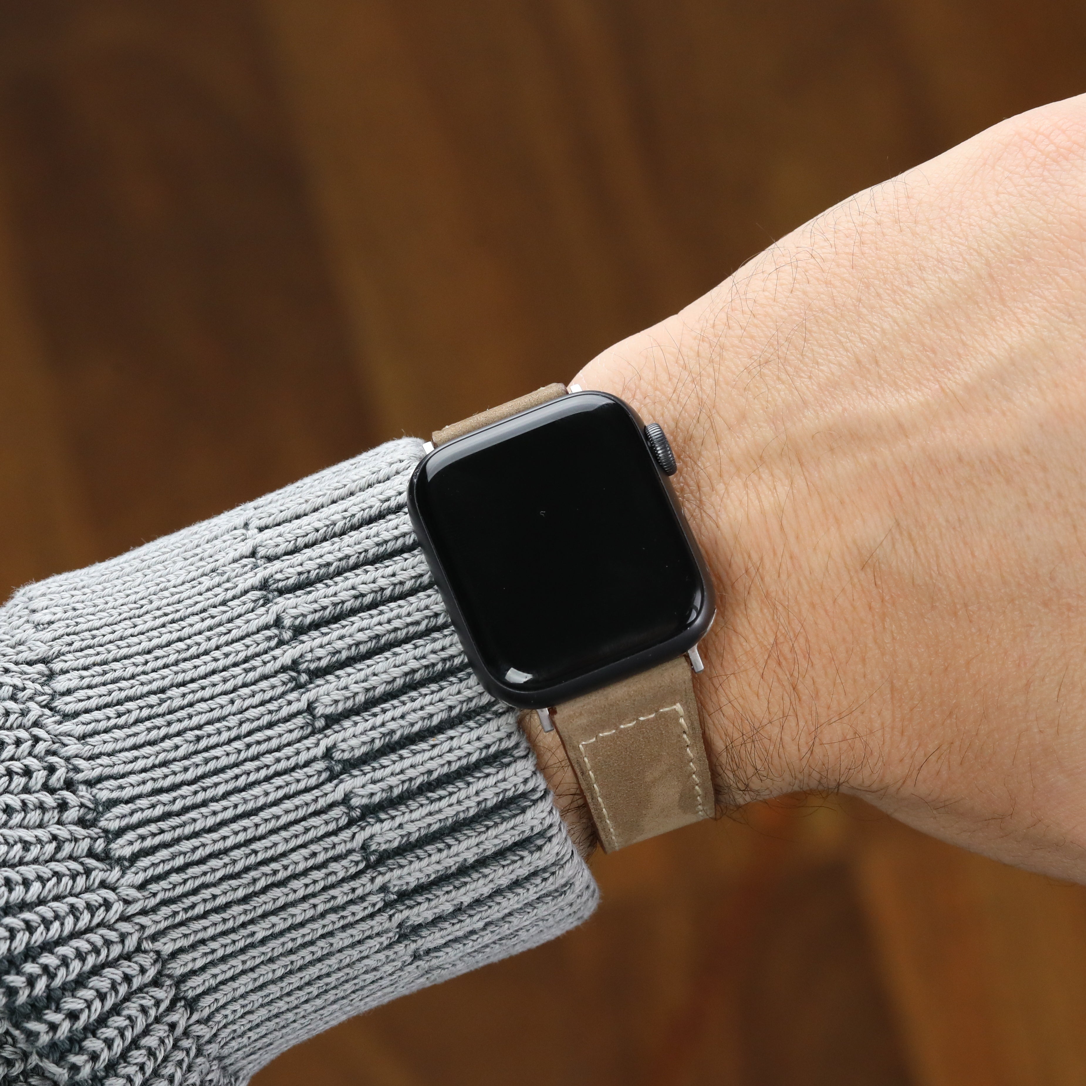 Apple Watch Deri Kordon - Kum