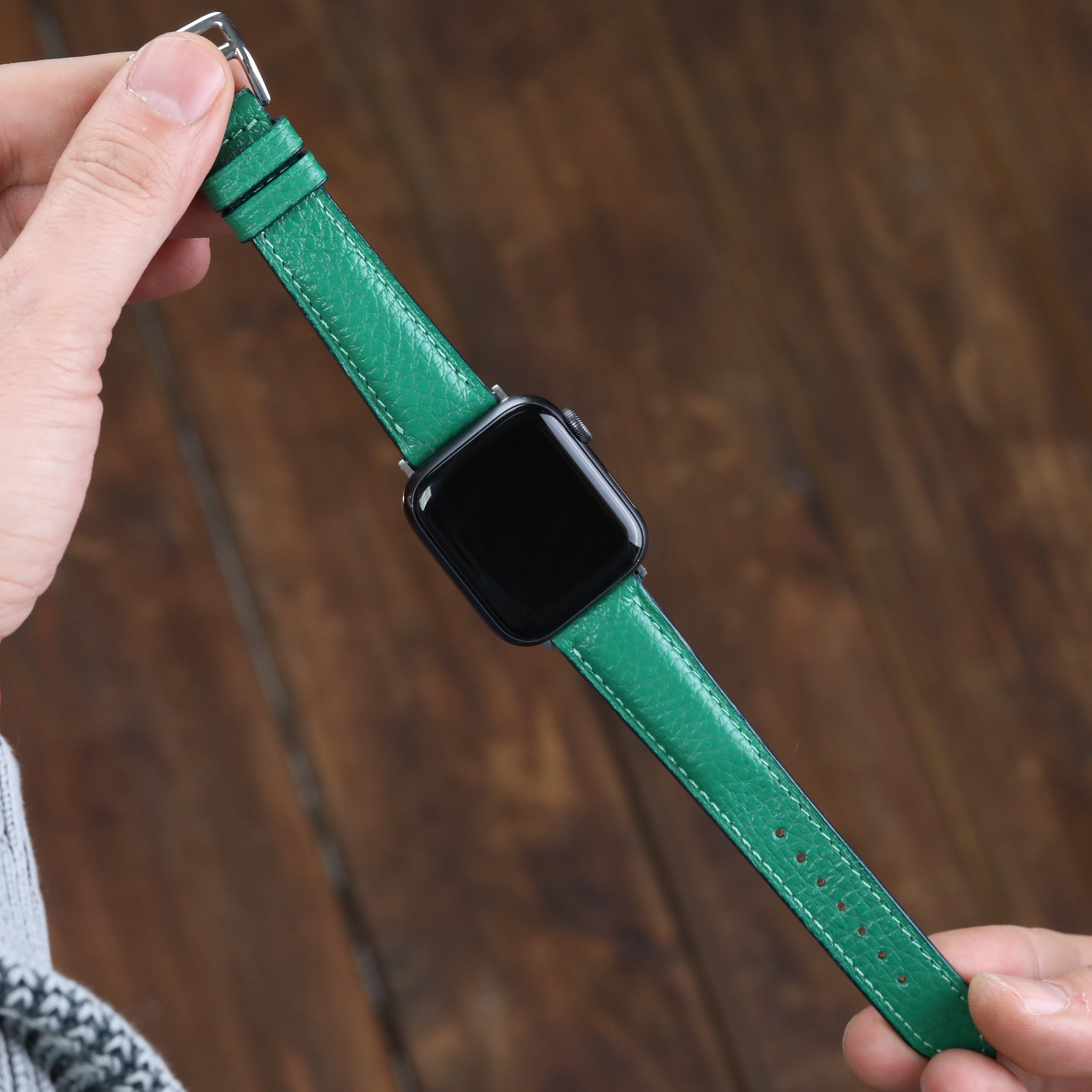 Apple Watch Deri Kordon - Togo Yeşil