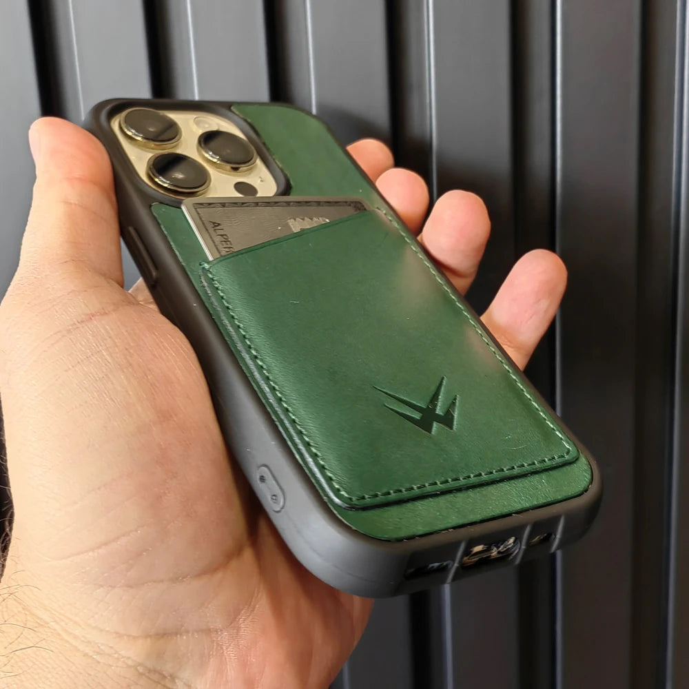 Hurley Yeşil Kartlıklı iPhone Deri Kılıf - ONYWATCH