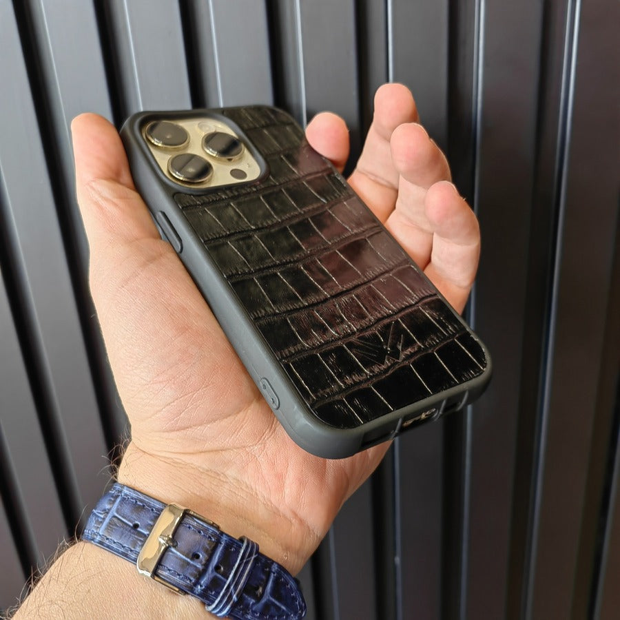 Hurley Kartlıklı iPhone Deri Kılıf