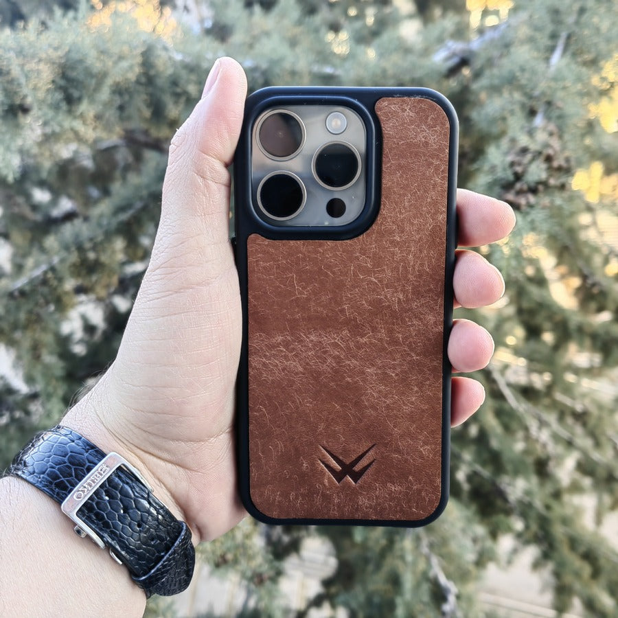 Pueblo Kahve iPhone Deri Kılıf - ONYWATCH