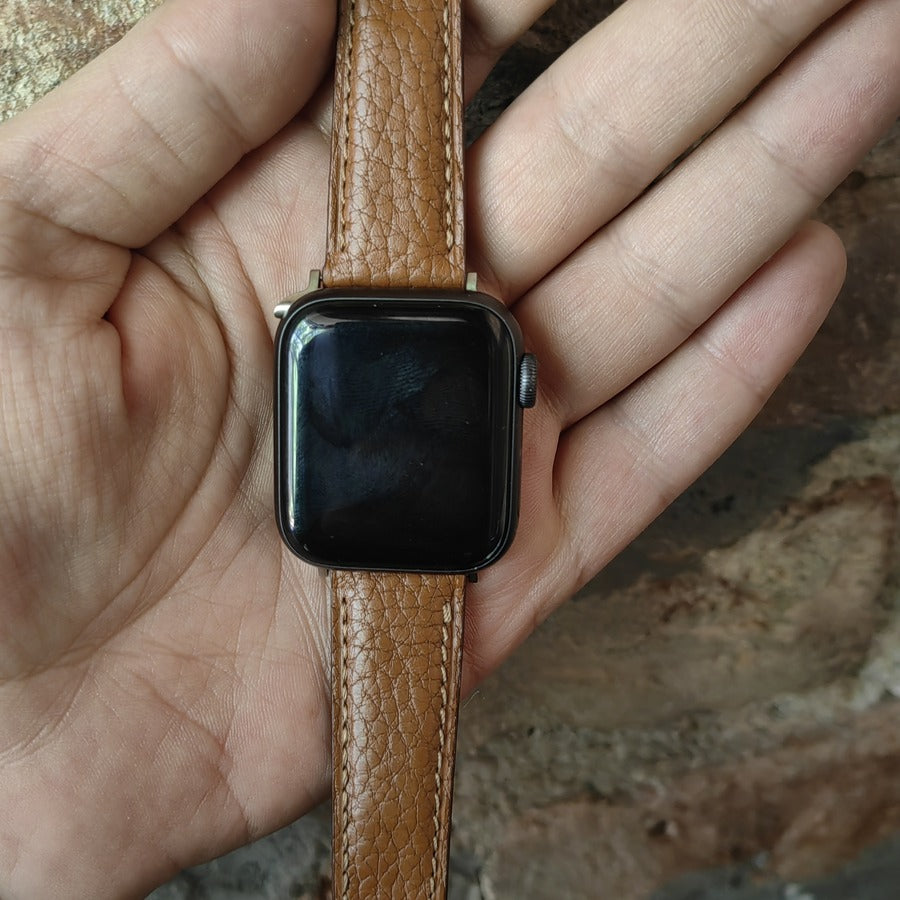 Apple Watch Deri Kordon - Togo S. Kahverengi