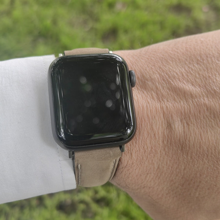 Apple Watch Deri Kordon - Nubuk Gri