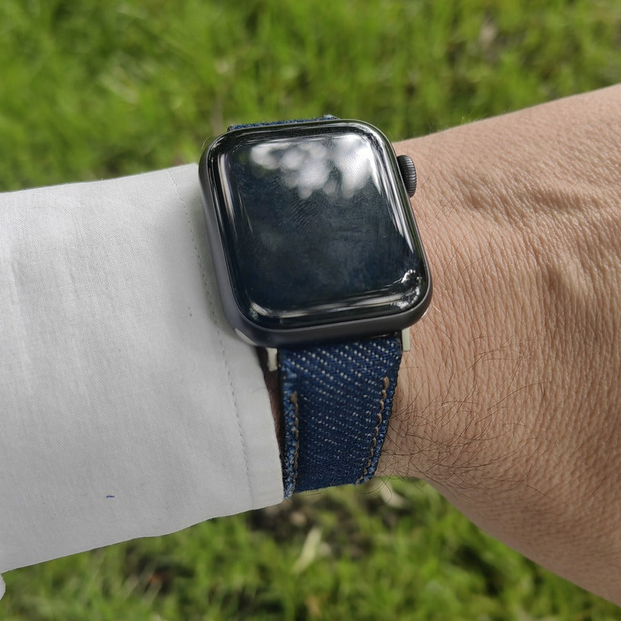 Apple Watch Deri Kordon -  Lacivert Denim