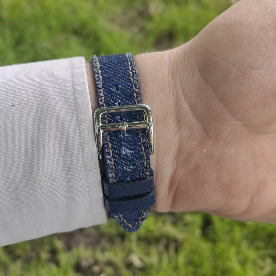 Apple Watch Deri Kordon -  Lacivert Denim