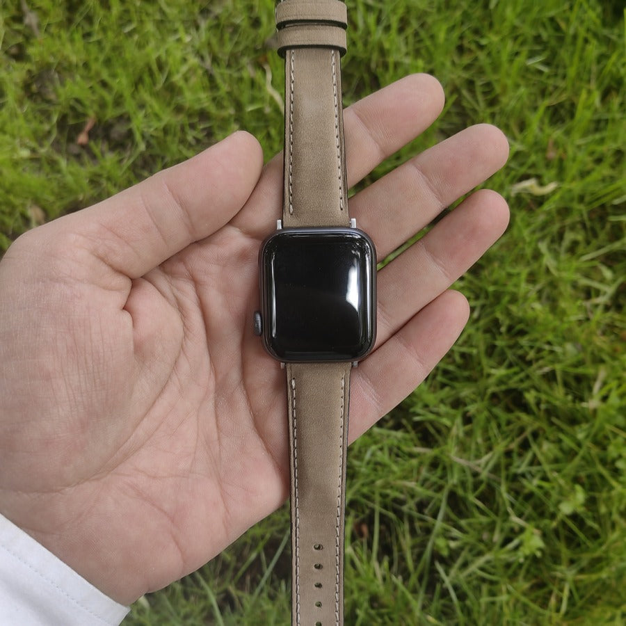 Apple Watch Deri Kordon - Nubuk Gri