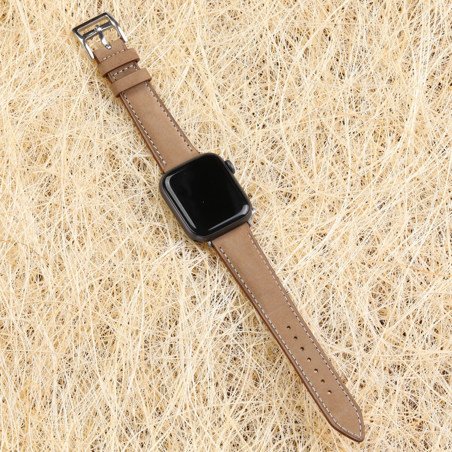 Apple Watch Deri Kordon - Nubuk Gri