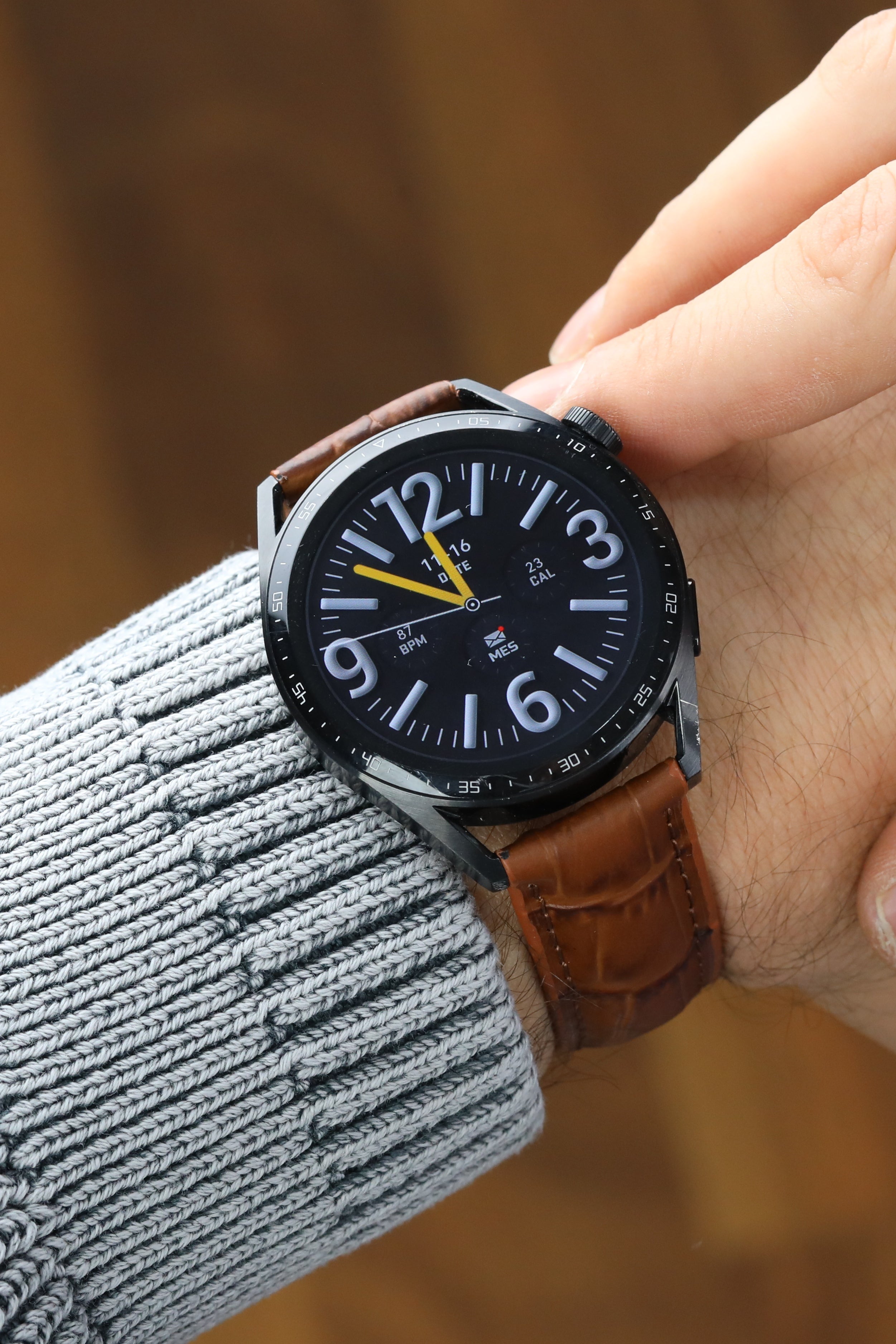 Huawei Watch Deri Kordon ( Taba Kroko)