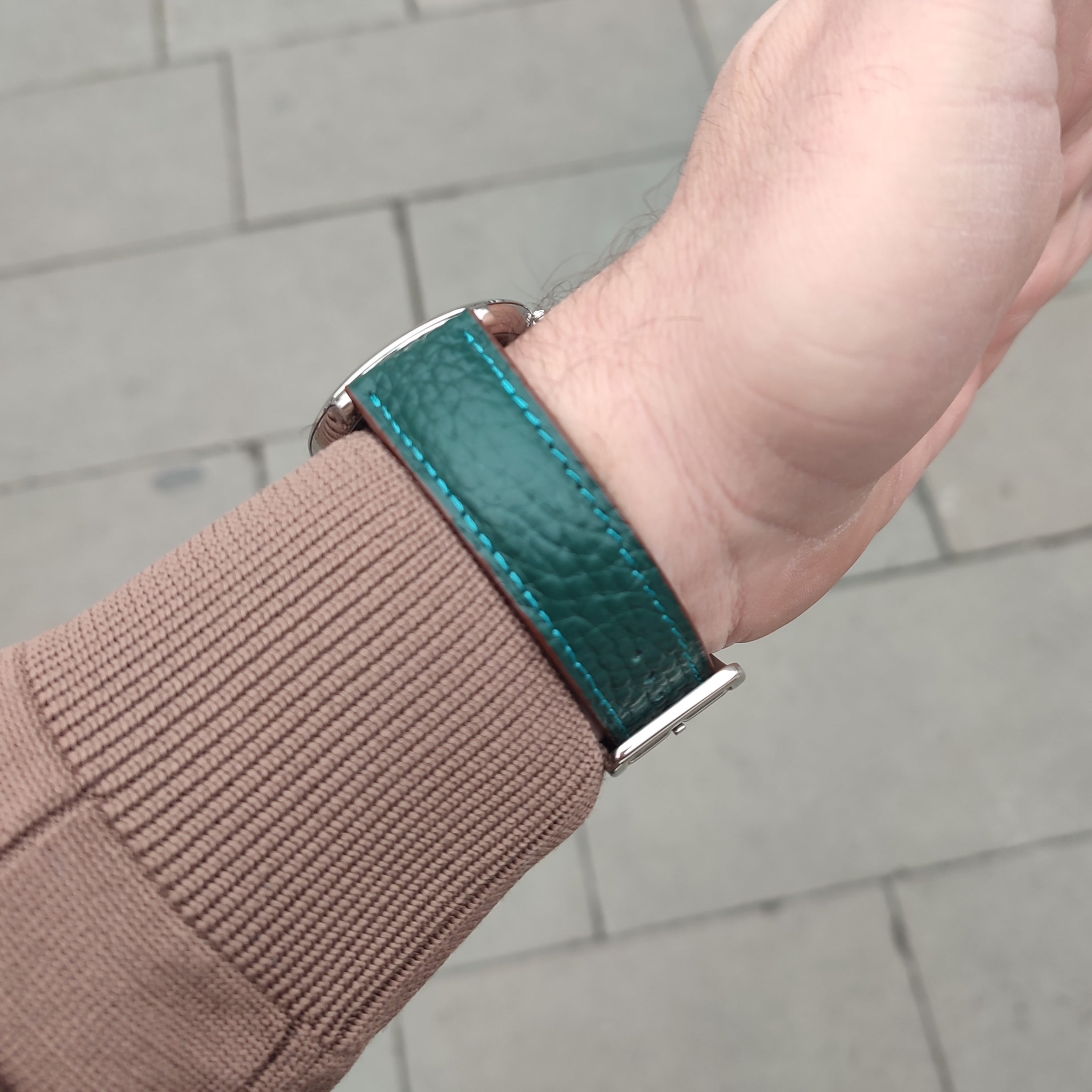 Togo Yeşil Deri Kordon