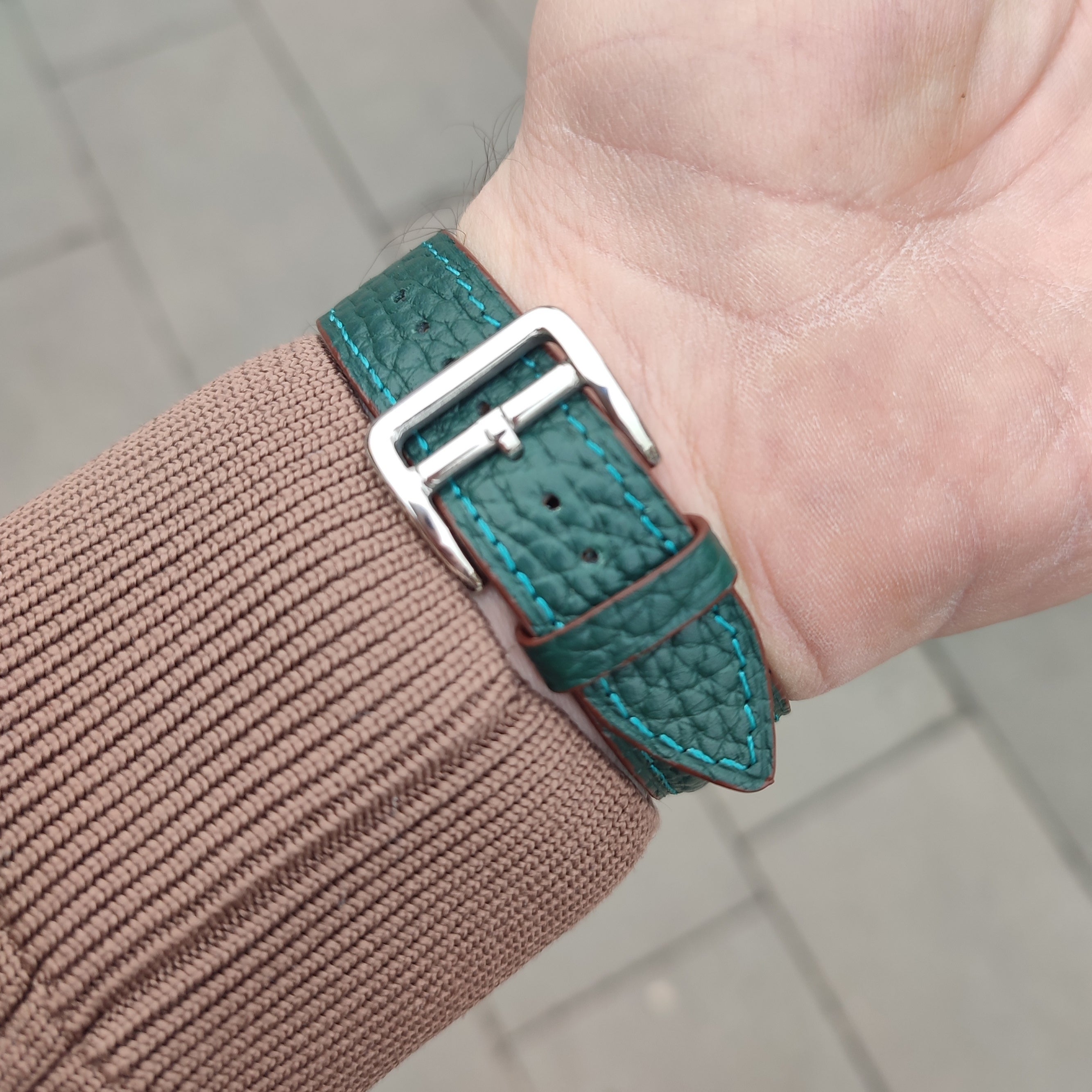 Togo Yeşil Deri Kordon