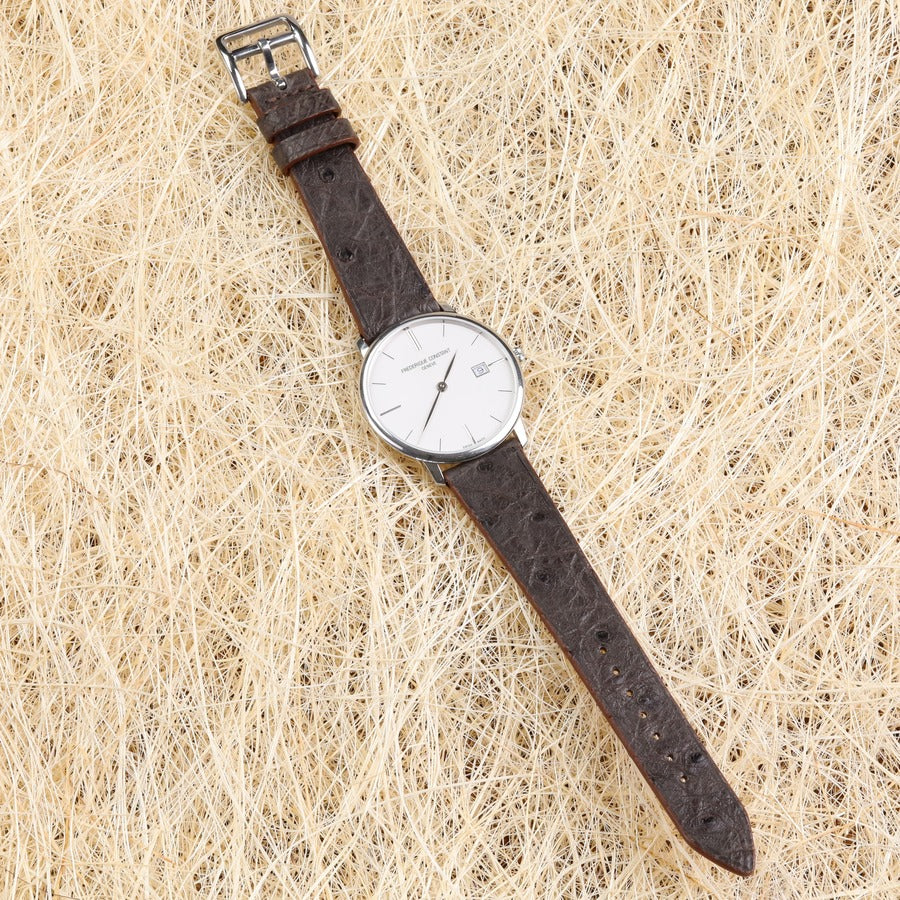 El yapımı kahverengi renkli akıllı pimli dikişsiz deri kayış