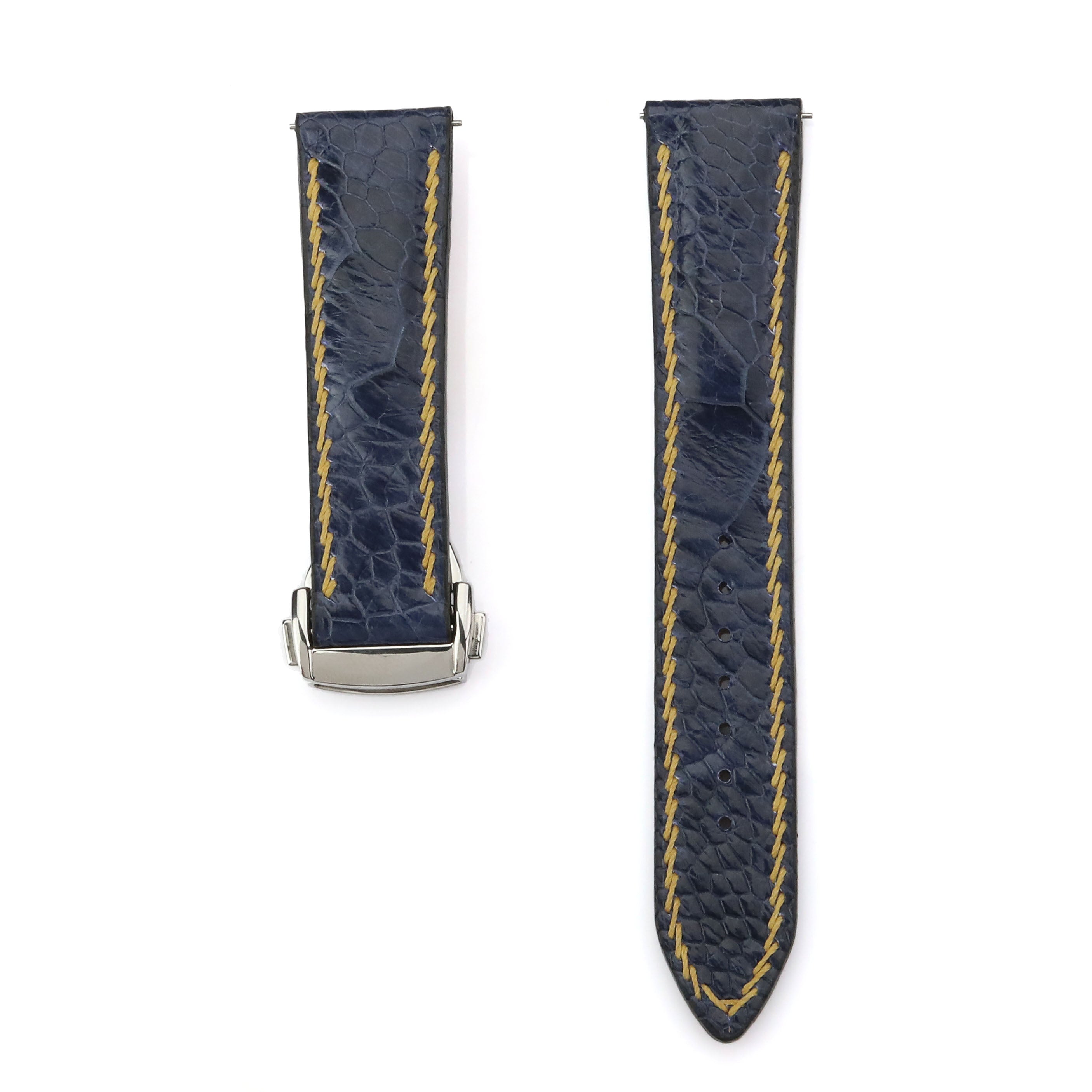 Gerçek deri el yapımı lacivert renk renk deployent tokalı deri kordon