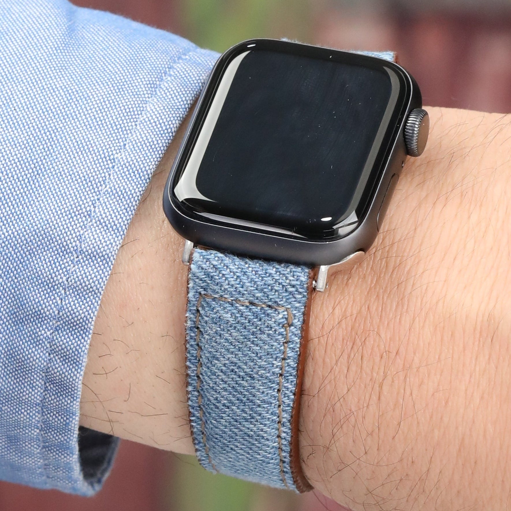 Kot el yapımı antialerjik arka derili apple watch ile uyumlu kordon