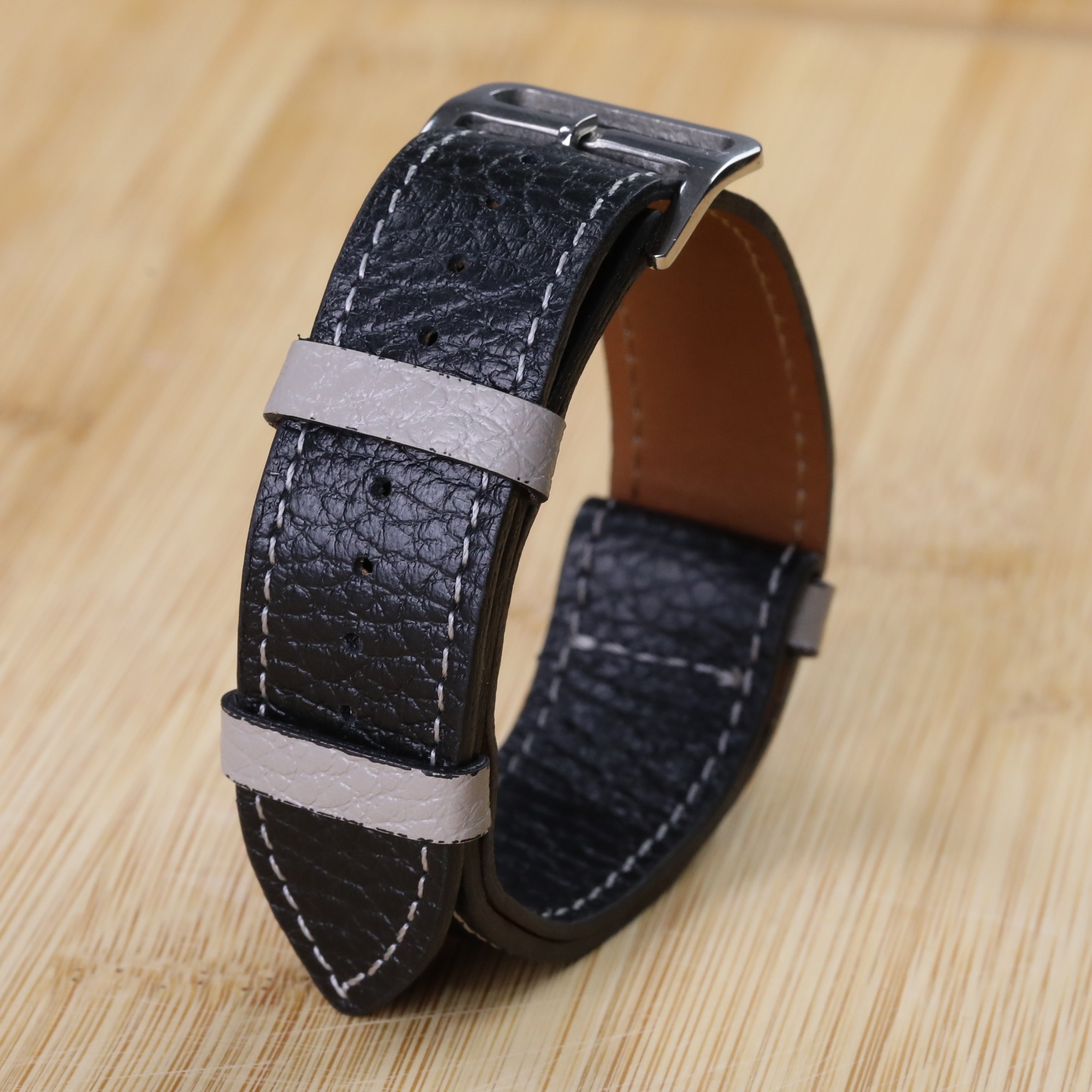 Gerçek deri el yapımı akıllı pimli nato kayis