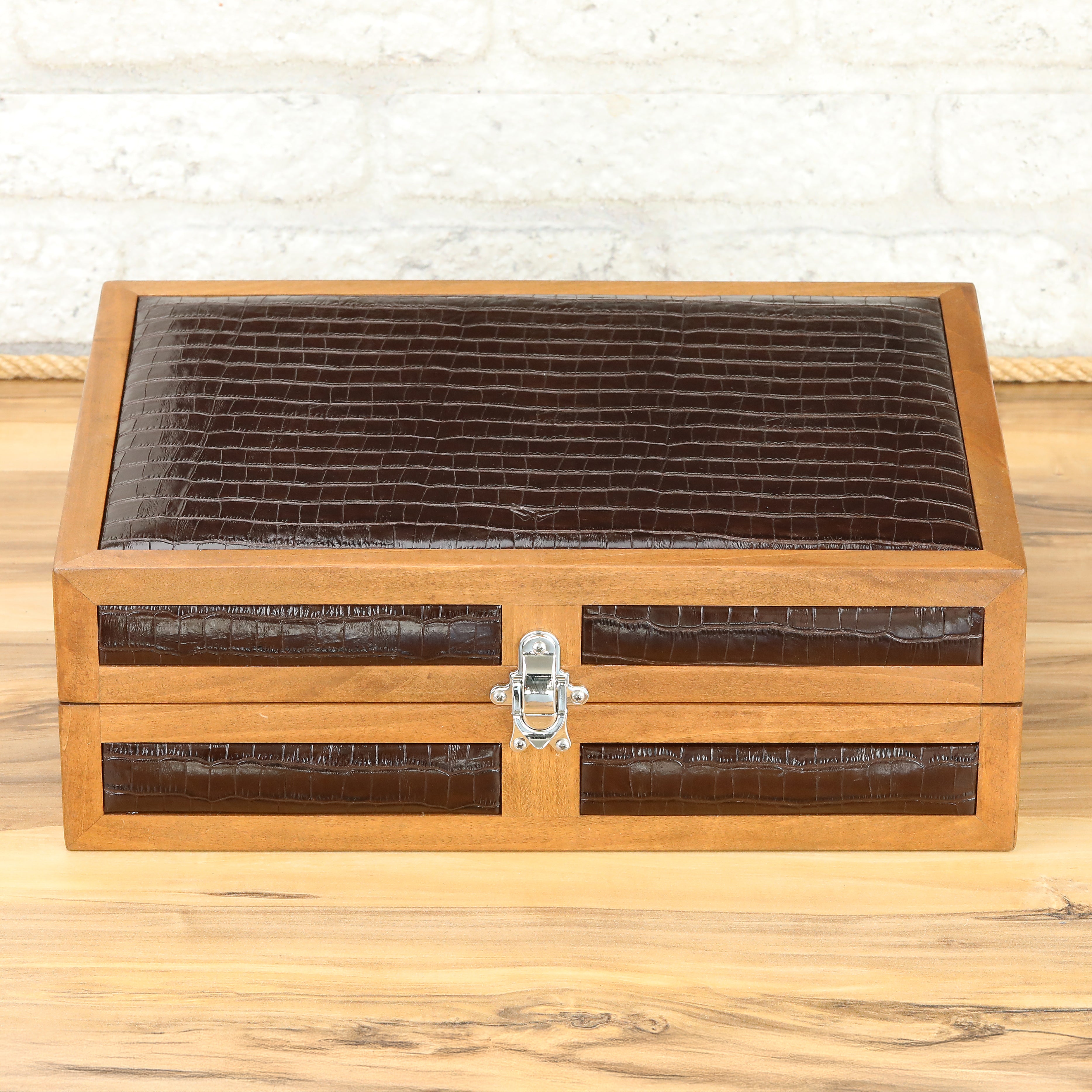 Heritage 15 Ahşap Saat Kutusu / Kahverengi