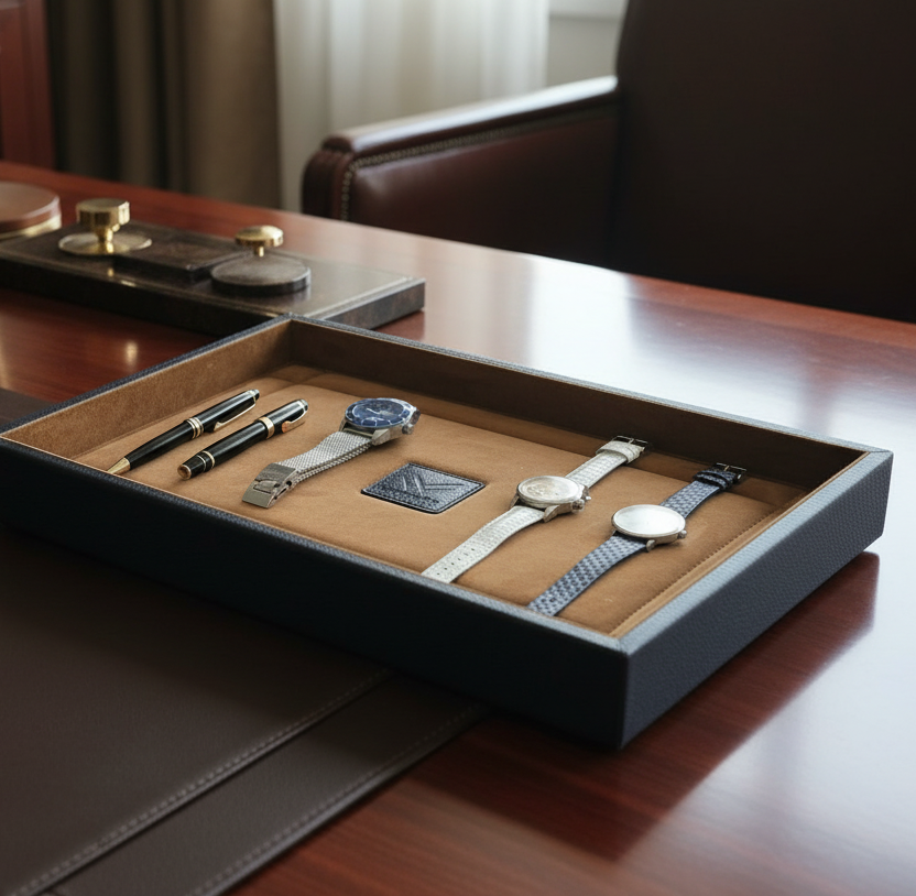 Deri Sunum Tepsisi Lacivert