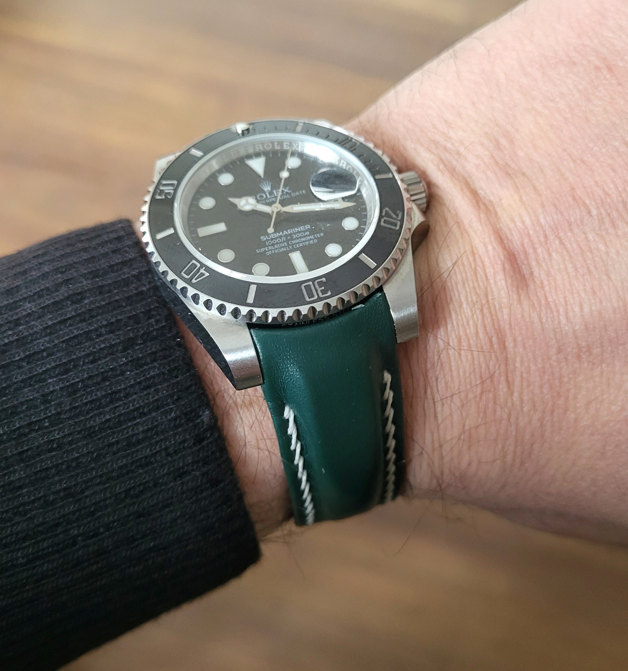 Submariner/Datejust / Explorer.. Uyumlu Deri Kordon
