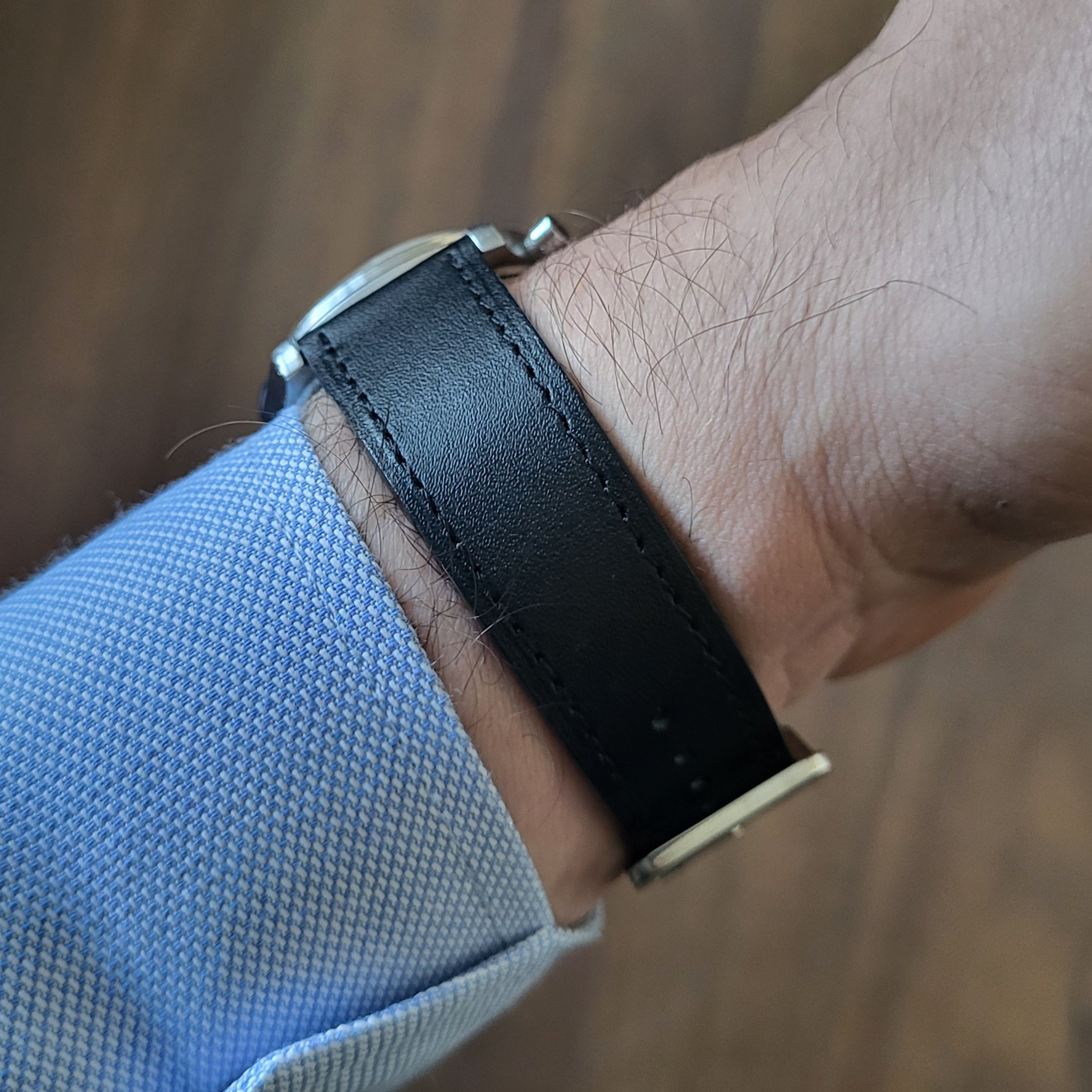 Napa Mat Siyah Deri Kordon