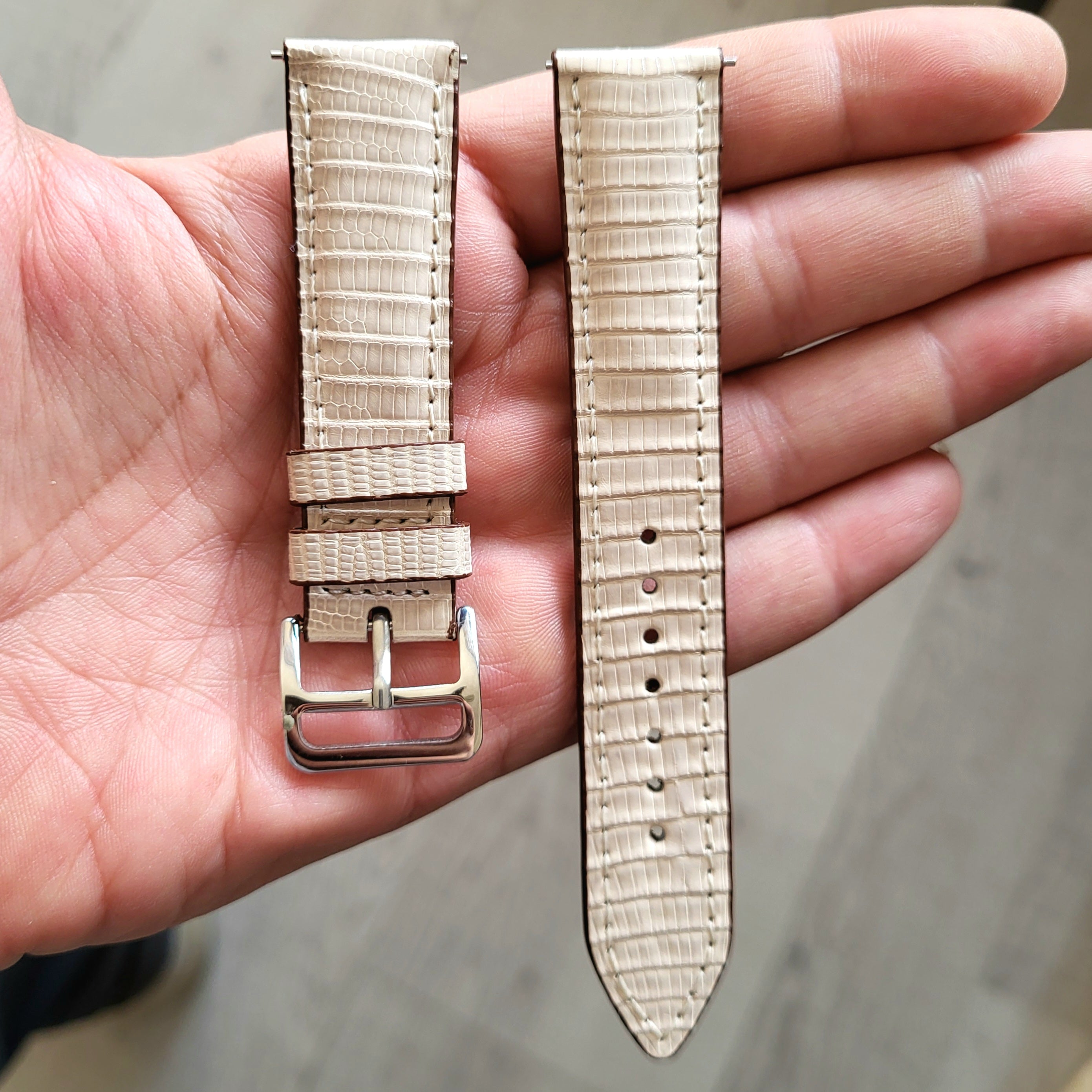 İguana Derisi Bej Kordon