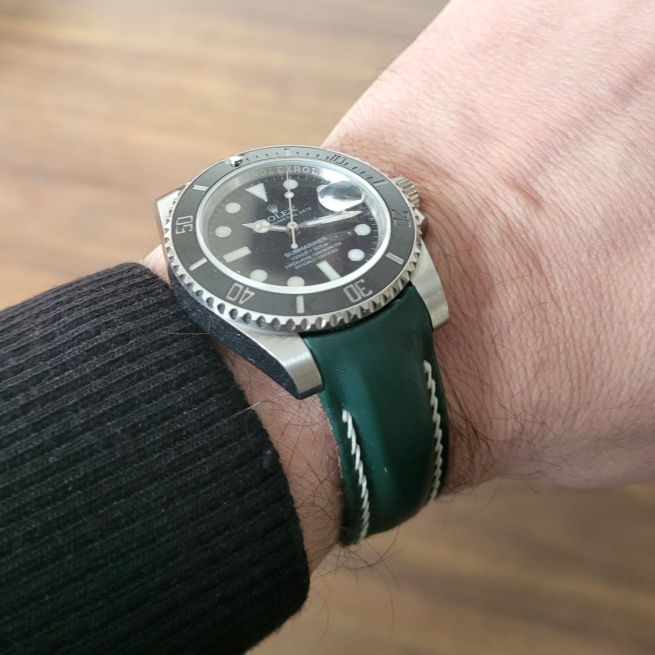 Submariner/Datejust / Explorer.. Uyumlu Deri Kordon