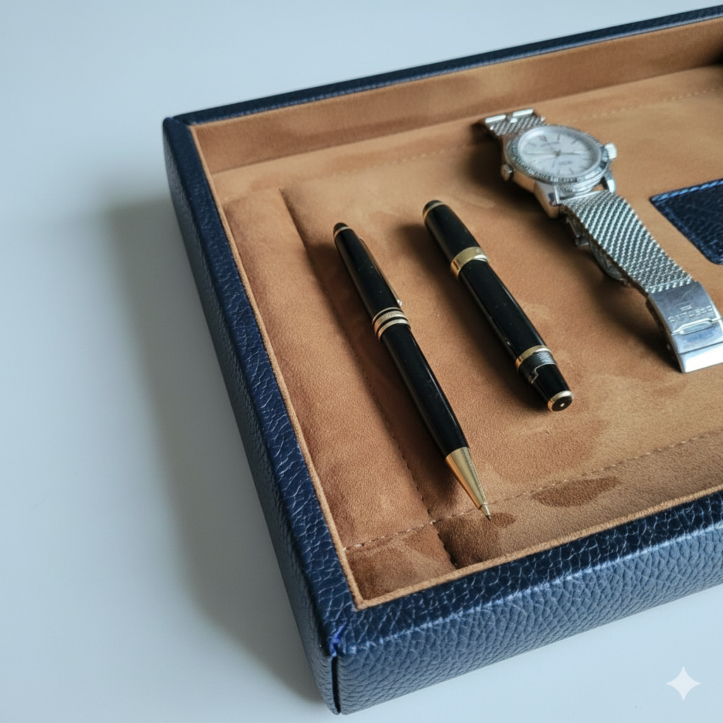 Deri Sunum Tepsisi Lacivert