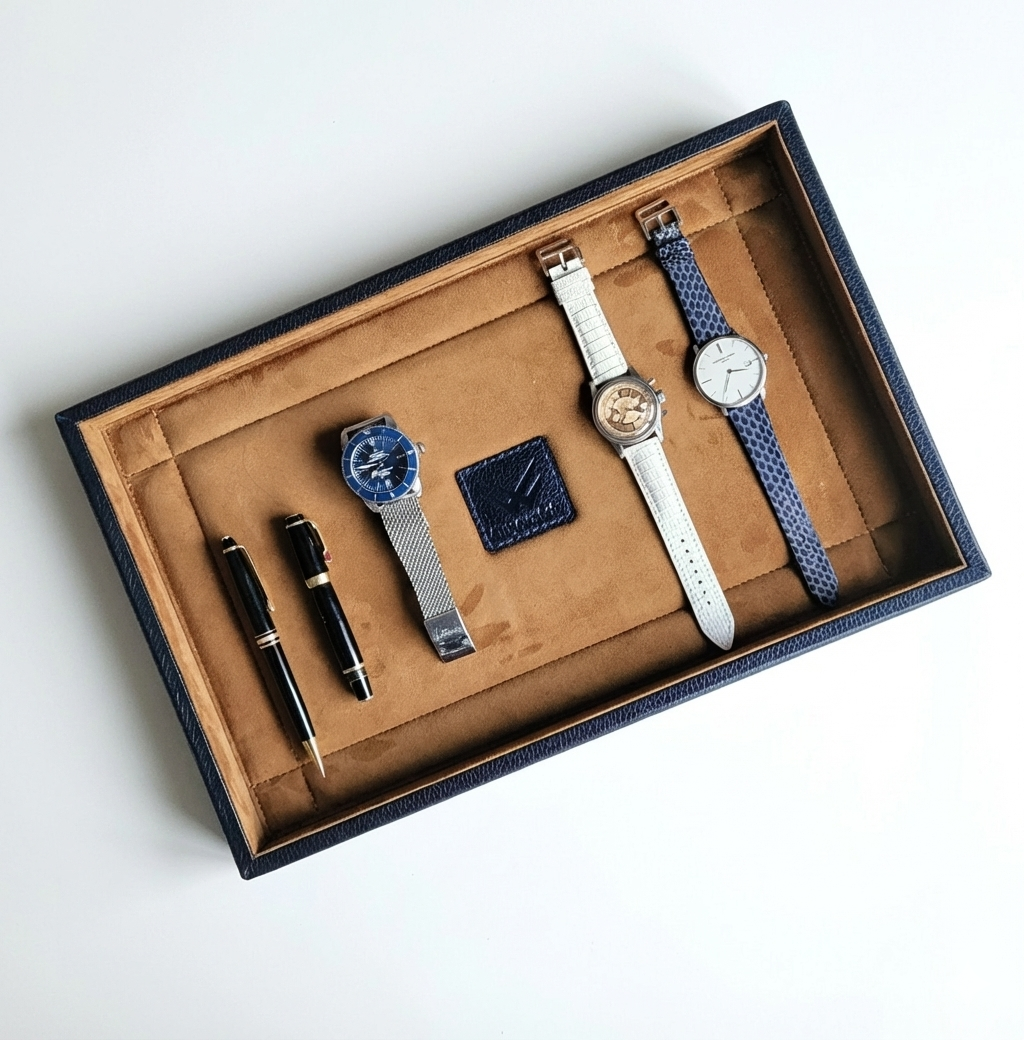 Deri Sunum Tepsisi Lacivert