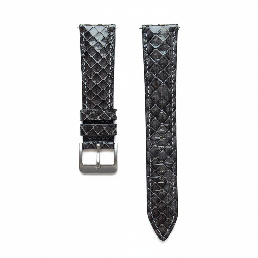 Onywatch 20 mm. Yılan Derisi Kordon / Antrasit