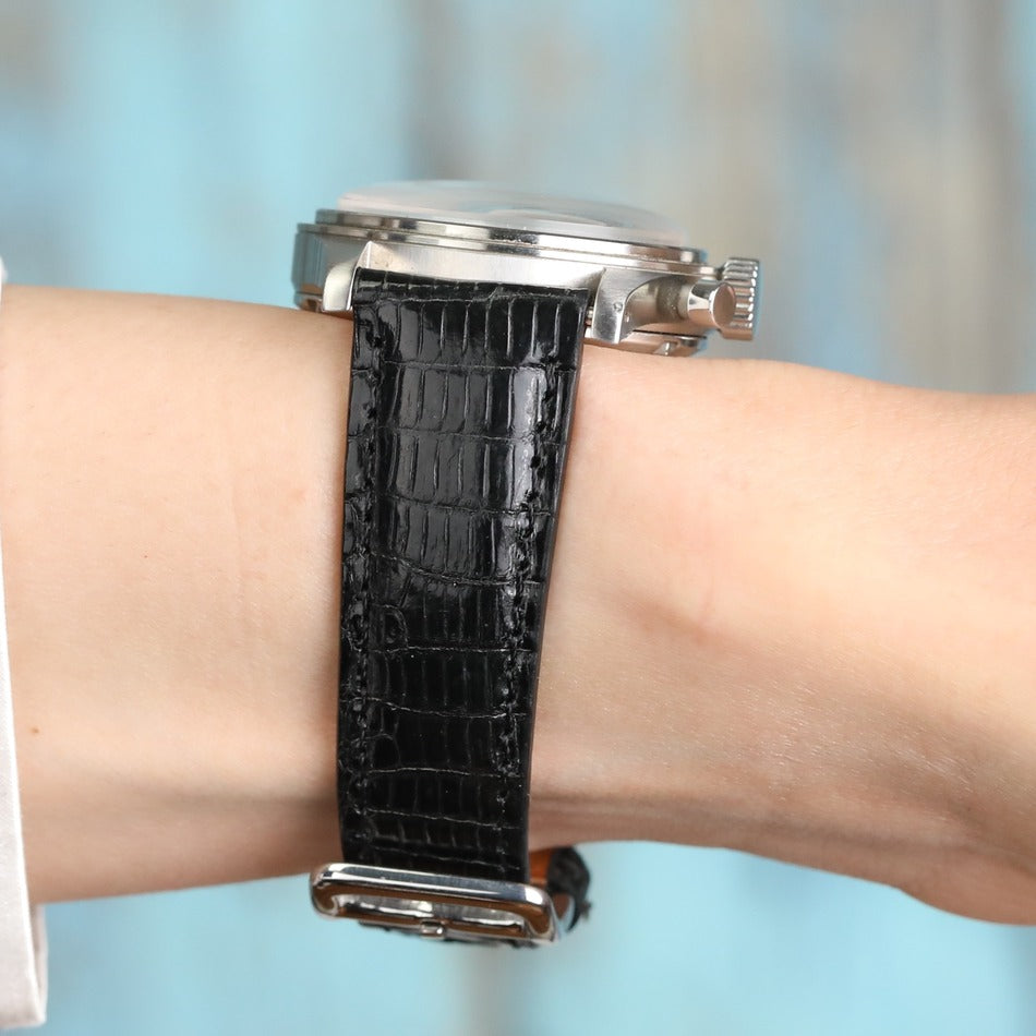 El yapımı akıllı pimli siyah saat kordonu