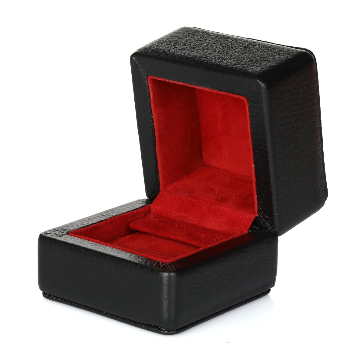 İçi ve dışı gerçek deri el yapımı siyah renk mücevher kutusu