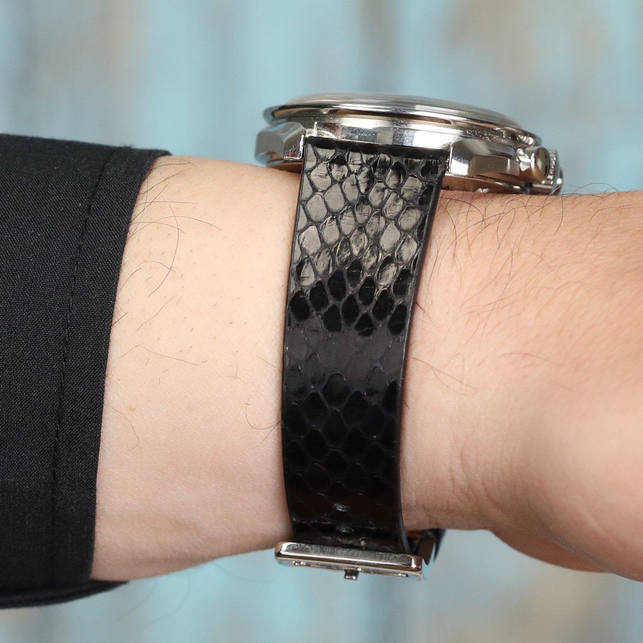 el yapımı siyah renkli saat kordonu