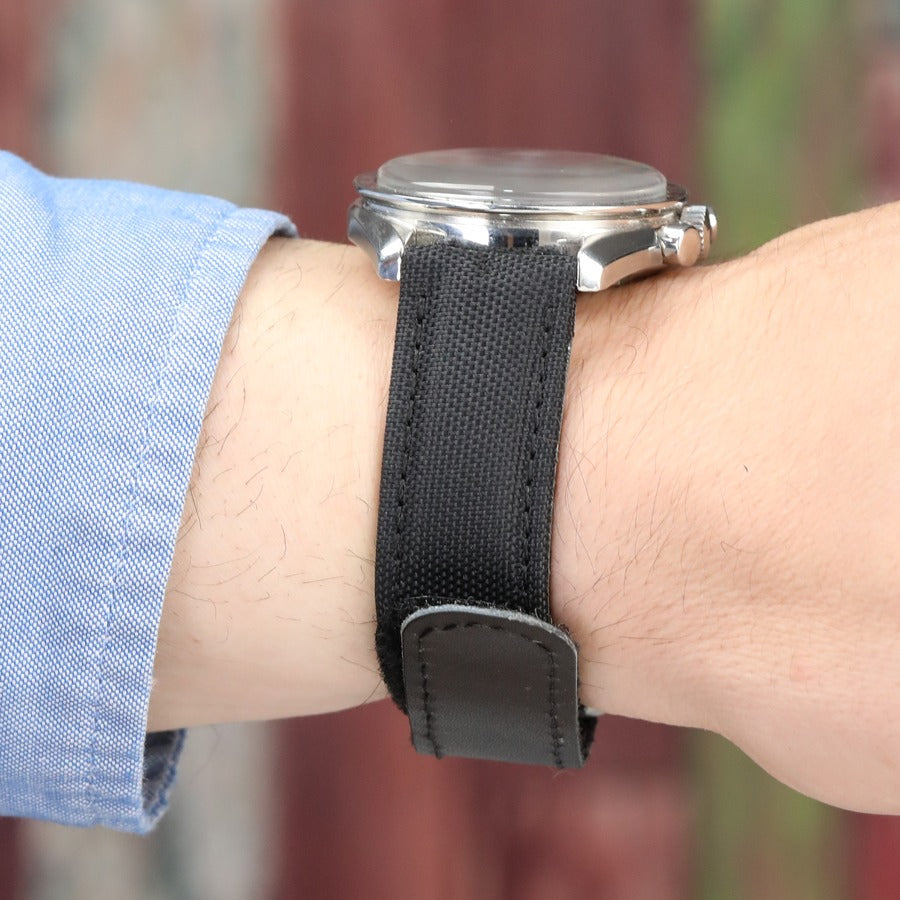 Velkro stil siyah renk kumaş kordon