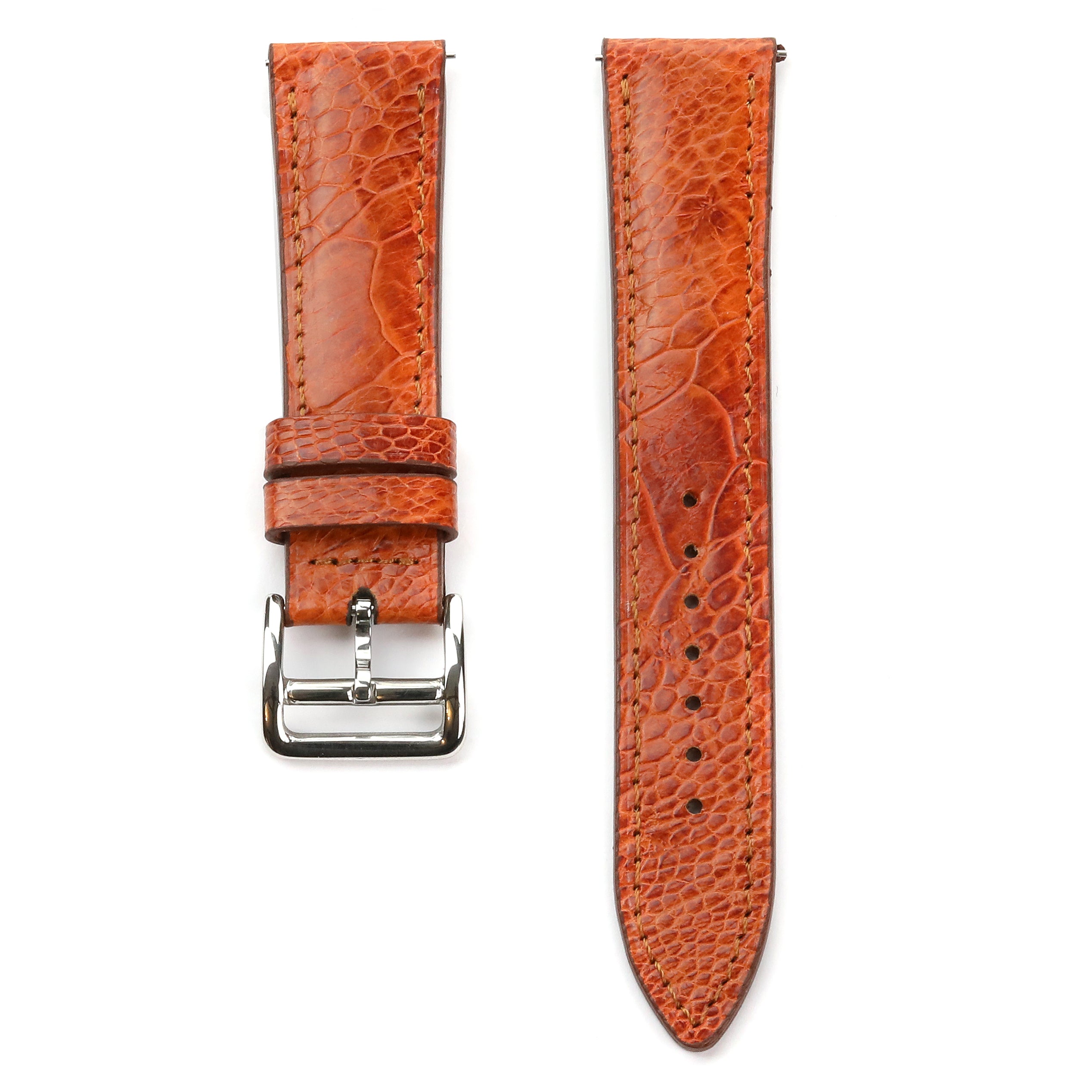 Gerçek deri el yapımı akıllı pimli arkada kullanılan deri anti-alerjik taba renkli saat kordonu