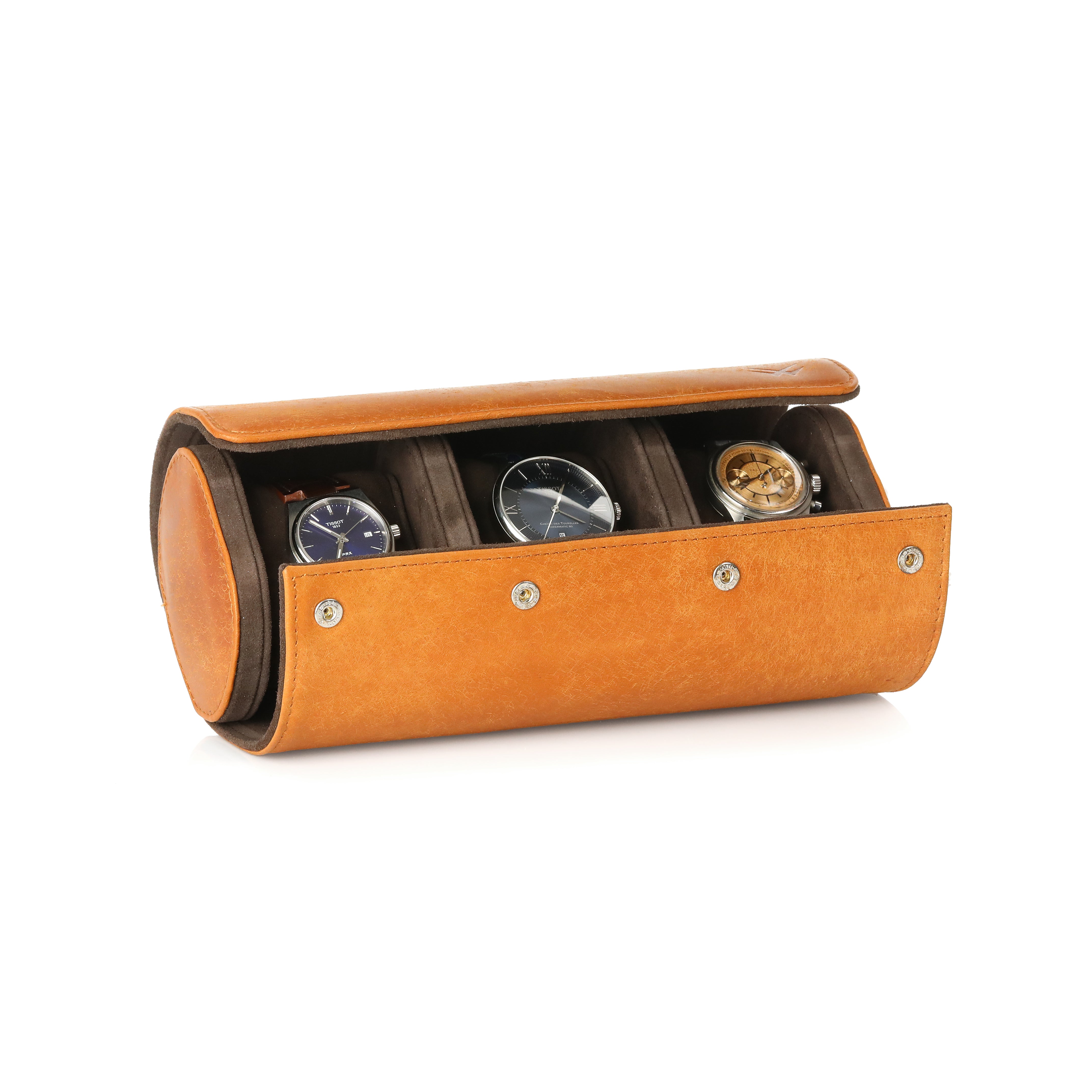 Dışı taba dana derisi içi oğlak süet watch roll